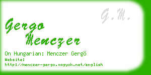 gergo menczer business card